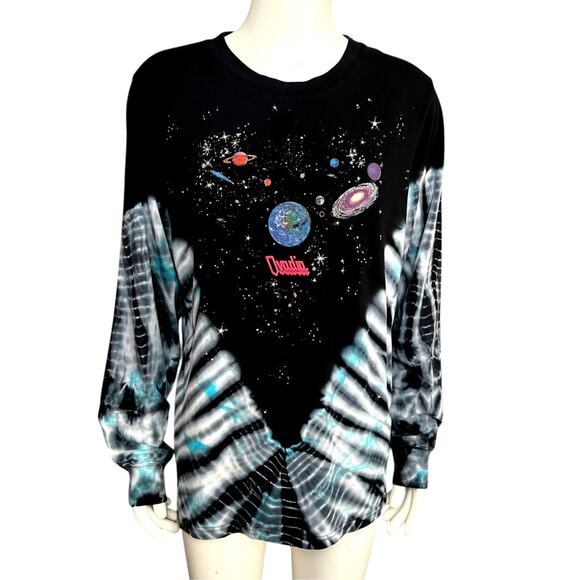 Ovadia New york 100% Cotton Planets Tie Dye Jersey Long Sleeves Size XL - Picture 1 of 9